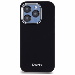 DKNY Plain Logo MagSafe iPhone 15 Pro Ümbris - Must