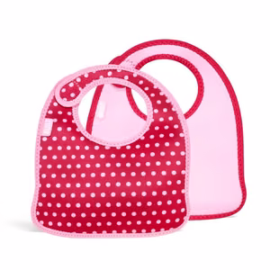 BUILT Mess Mate neopreenist pudipõllede komplekt väikelastele, 2 tk, Baby Pink Mini Dots