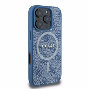 GUESS ümbris jaoks IPHONE 16 Pro compatible with MagSafe GUHMP16LG4GFRB (PU 4G Ring Classic Logo) sinine