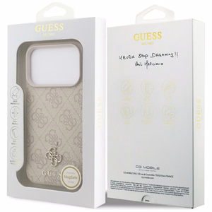 Guess 4G Small Classic Logo MagSafe ümbris iPhone 18 Pro / 17 Pro – roosa