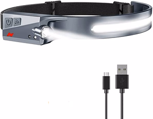 USB-C kaudu laetav LED-pealamp liikumisanduriga, IPX4, 1200 mAh – must