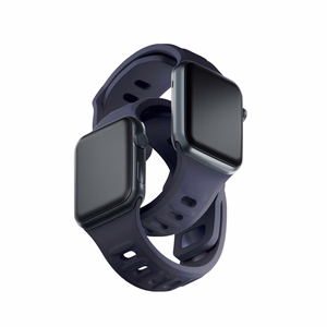 3mk silikoonrihm Apple Watchile, 42/44/45/46/49 mm, hall, suur suurus