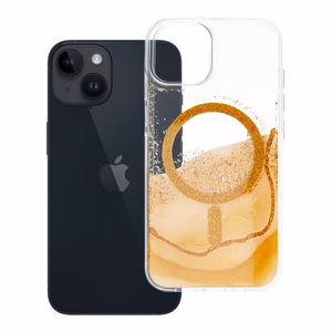 Чехол Golden для iPhone 13 / 14, совместимый с MagSafe, золотой