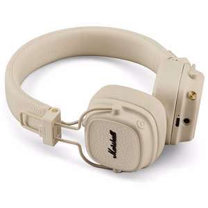 Juhtmevabad kõrvapealsed Bluetooth-kõrvaklapid Marshall Major V, kreemikas
