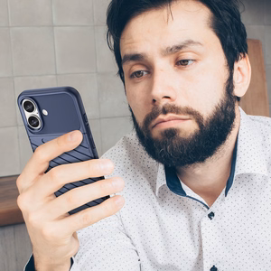 Thunder Ümbris jaoks iPhone 16 Silicone Ümbris - Sinine