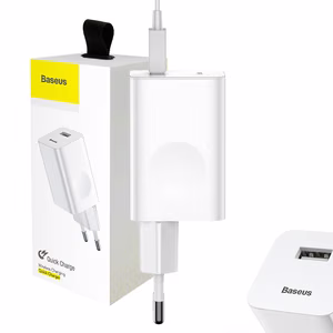 Baseus Charging Quick Charger USB 3.0 - Valge