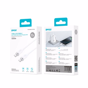 BWOO 65W cable USB-C - USB-C 1m white