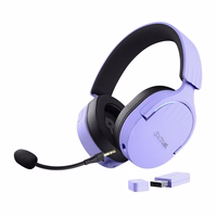 Trust GXT 491P FAYZO Headset Wired & Wireless Head-band Gaming USB Type-A Bluetooth must, lilla