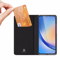 DUX DUCIS wallet ümbris SKIN PRO jaoks SAMSUNG A35 must