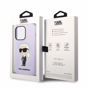 Karl Lagerfeld KLHCP14LSNIKBCU iPhone 14 Pro Ümbris - lilla