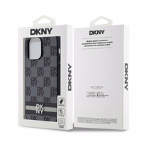 DKNY Leather Checkered Mono Pattern & Printed Stripes Ümbris jaoks iPhone 14 Pro Max - Must
