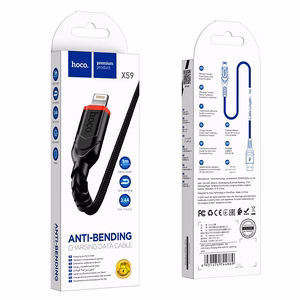Kaabel USB A to Lightning Hoco 2,4A 3 m X59 must