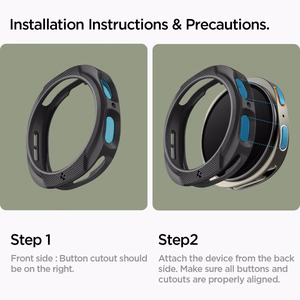 Spigen Liquid Air Ümbris jaoks Samsung Galaxy Watch 8 44mm - Matt Must