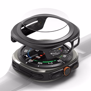 Ringke Slim & Karastatud klaas Ümbris + Glass Set jaoks Samsung Galaxy Watch Ultra 47mm - must