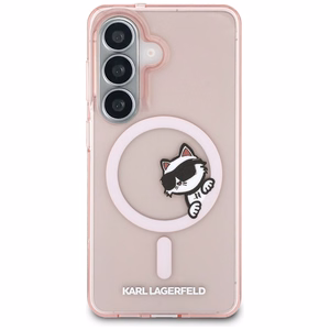 Karl Lagerfeld IML Peekaboo Choupette MagSafe Ümbris for Samsung Galaxy S26 - roosa