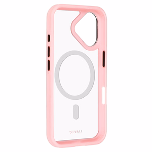 Liavec Hybrid Magsafe Clear Ümbris jaoks Iphone 16 light roosa