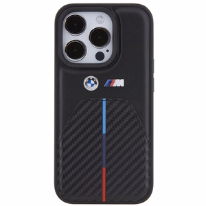 BMW Stamped Tricolor Stripe iPhone 15 Pro Ümbris - must