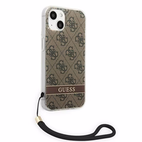 Guess GUOHCP14MH4STW iPhone 14 Plus 6.7 "brown / brown hardcase 4G Print Strap