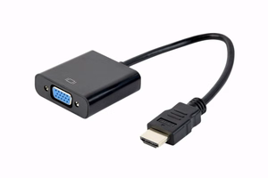 Gembird A-HDMI-VGA-04 videokaabli adapter 0,15 m HDMI Type A kuni VGA (D-Sub), must