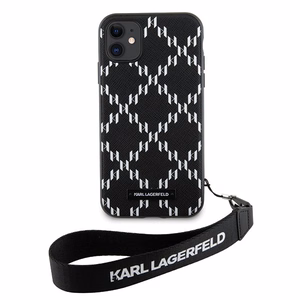 Karl Lagerfeld KLHCN61SAKLMBSK iPhone 11 / Xr 6.1" black/black hardcase Monogram Losange Saffiano