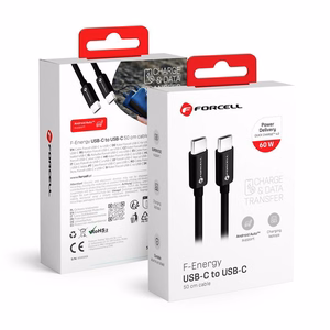 Kaabel USB C to USB C Forcell F-Energy QC4.0 PD 3A 60W 0,5 m C338 must