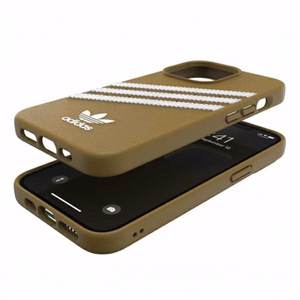 Adidas OR Molded Case PU iPhone 13 Pro / iPhone 13 jaoks - beež ja kuldne