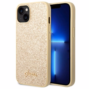 Guess GUHCP14SHGGSHD iPhone 14 6.1" kuldne/kuldne kõva korpus Glitter Script