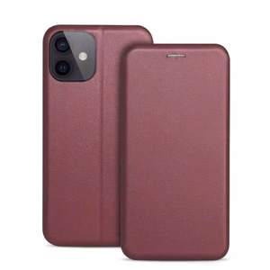 Book Elegance kaanega ümbris Xiaomi Redmi A7 Pro 4G/5G mudelile, burgundipunane