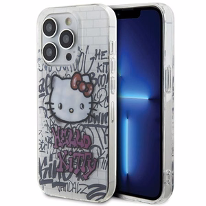 Hello Kitty IML Kitty On Bricks Graffiti ümbris jaoks iPhone 15 Pro - valge