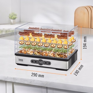 TEESA seene-, köögivilja- ja puuviljakuivati, 400 W, 5 resti, ekraan, õhuringlus