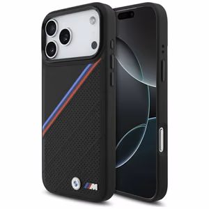 BMW M Tricolor Metal Logo MagSafe Ümbris jaoks iPhone 17 Pro Max - Must