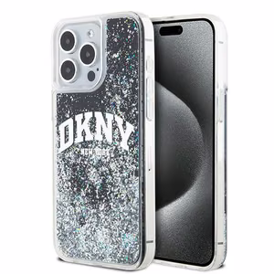 DKNY Liquid Glitter Big Logo iPhone 13 Pro Max Ümbris - Must