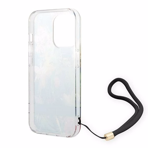 Guess GUOHCP14LHFLSB iPhone 14 Pro 6.1 "sinine / sinine hardcase Flower Strap
