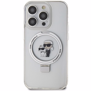 Karl Lagerfeld KLHMP14LHMRSKCH iPhone 14 Pro 6.1" valge/valge hardcase Ring Stand Karl&Choupette MagSafe