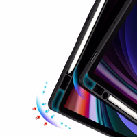 Dux Ducis Magi Ümbris with Stylus Holder jaoks Samsung Galaxy Tab S10 FE/S9/S9 FE - Must