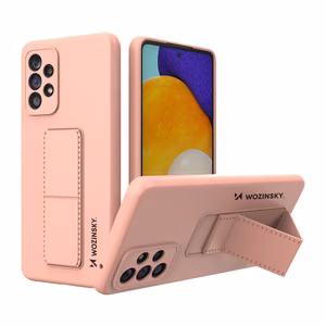 Wozinsky Kickstand Case silikoonist ümbris koos statiiviga Samsung Galaxy A73 roosa