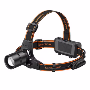 Superfire HL71 headlamp taskulamp, 500 lm, USB, 5 modes