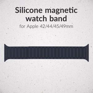 Mobilize silikoonist kellarihm - magnetiline - Apple 42/44/45/49mm - sinine
