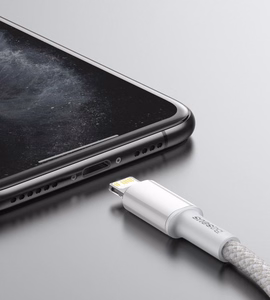 USB cable Baseus High Density Braided PD20W Type-C to Lightning 1.0m valge CATLGD-02