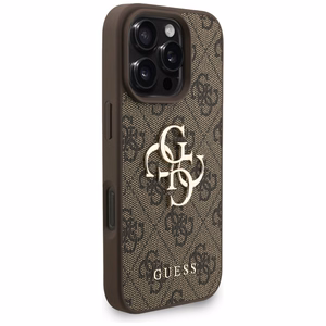 Guess 4G Strap 4G Classic Logo Ümbris jaoks iPhone 16 Pro - Brown