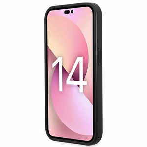 Karl Lagerfeld Saffiano Choupette Head Patch ümbris iPhone 14 Pro Max'ile - hõbedane