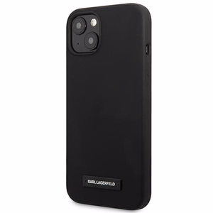 Karl Lagerfeld Silicone Plaque Case for iPhone 13 mini - Black