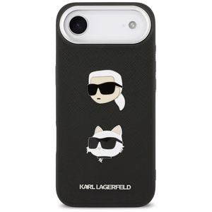 KARL LAGERFELD ümbris jaoks IPHONE 17 Air compatible with MagSafe KLHCP17MPSFDHPOK (FW Grained PU W/ K&C Heads Pins & Logo) must