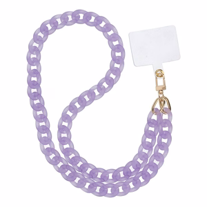 PANAMA LONG Phone lanyard, Phone pendant / cord length 80cm (40cm in the loop) / on neck - lilla