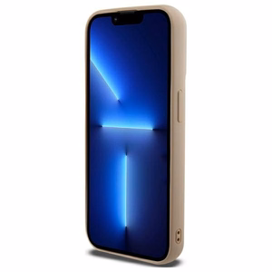 DKNY Quilted Stack Logo iPhone 15 Pro Ümbris - Beige