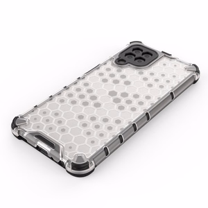 Honeycomb Case soomuskaitse TPU kaitsekattega Samsung Galaxy A22 4G mustale küljele