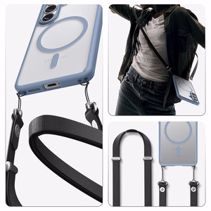 Spigen Ultra Hybrid Mag MagSafe ümbris Samsung Galaxy S26 Plus jaoks läbipaistev sinine