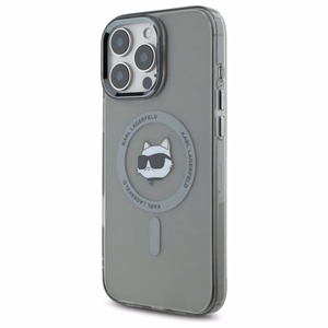Karl Lagerfeld IML Metal Choupette Head MagSafe iPhone 16 Pro Ümbris - must