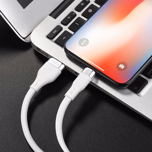 USB kaabel Hoco U72 Lightning 1.2m silicone valge