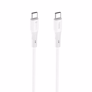 Кабель USB C to USB C Forcell F-Energy QC4.0 PD 5A 100W Silicone 1 m C347 белый